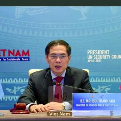 Vietnam foreign minister Bui Thank Son chairs UN Security Council debate