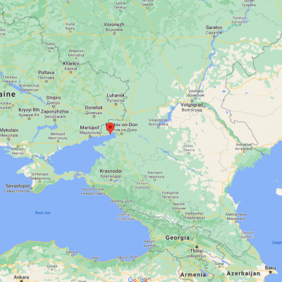 Map showing location of Taganrog