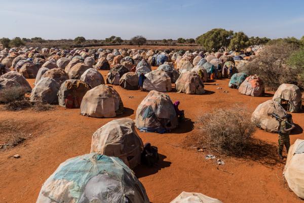 Displaced persons camp in Dinsoor Somalia 2017