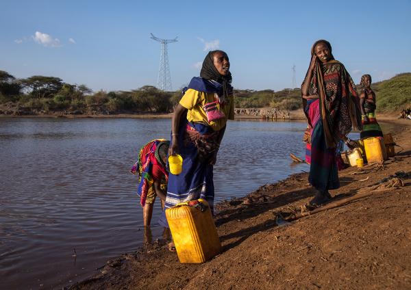 Borana women fetching water 